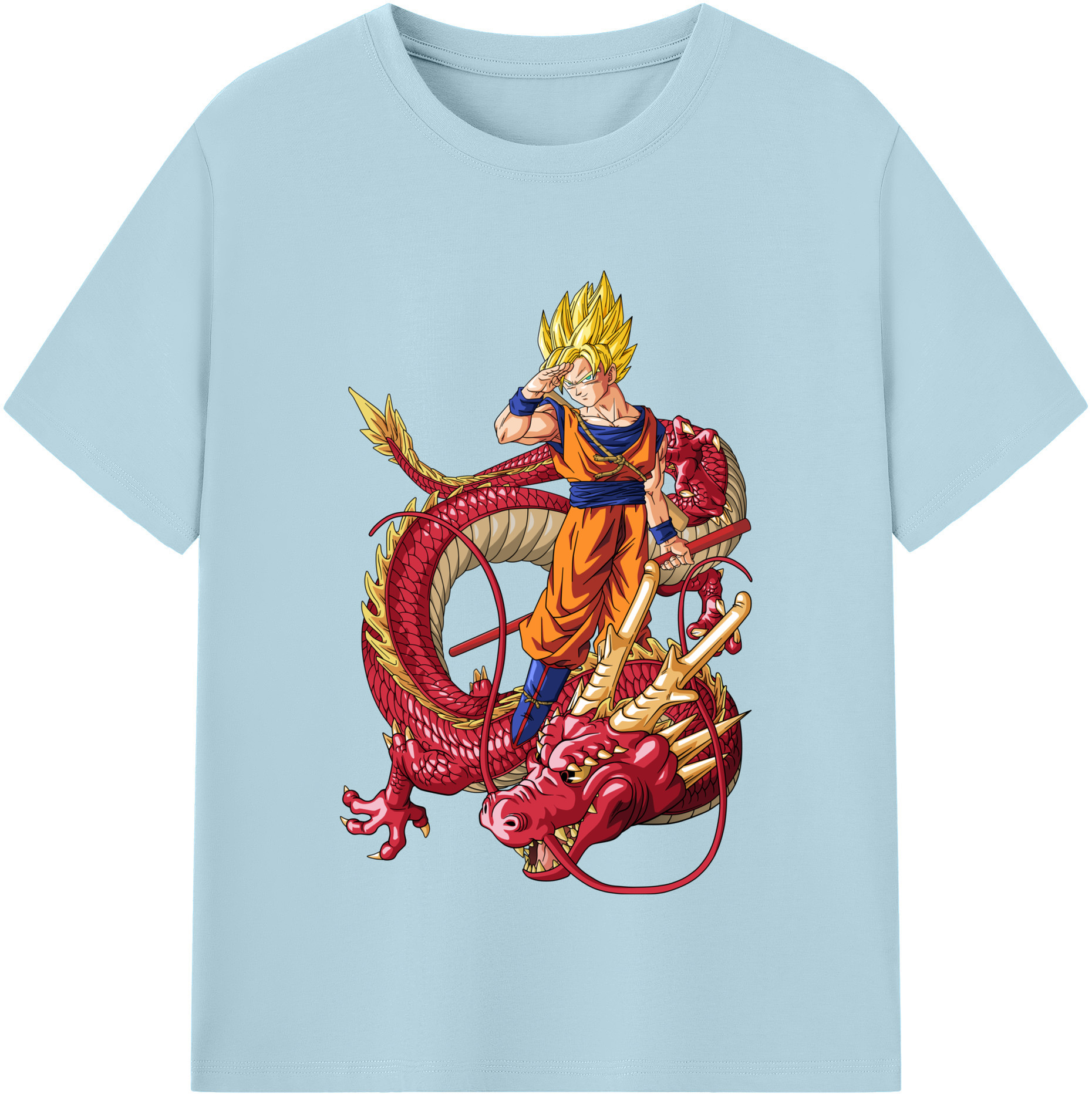 （画像用） ドラゴンボール 孫悟空（そん ごくう）Son Goku カカロット DRAGON BALL Kakarotto 綿100％半袖Tシャツ（フロントプリント）